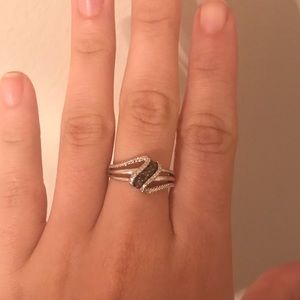 Black and white diamond ring from Kay jewelers